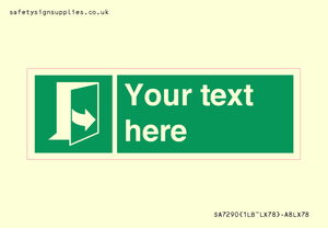 Custom sign safe condition door opens pulling left hand side